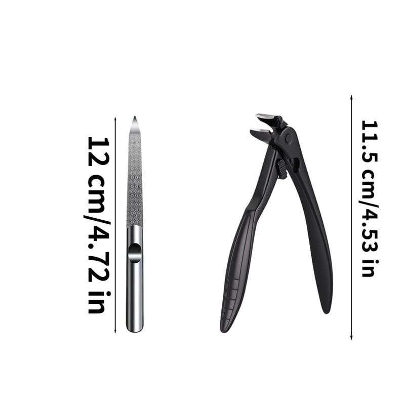Nail Scissors Curved Stainless Steel Blades Extra-Long Handle