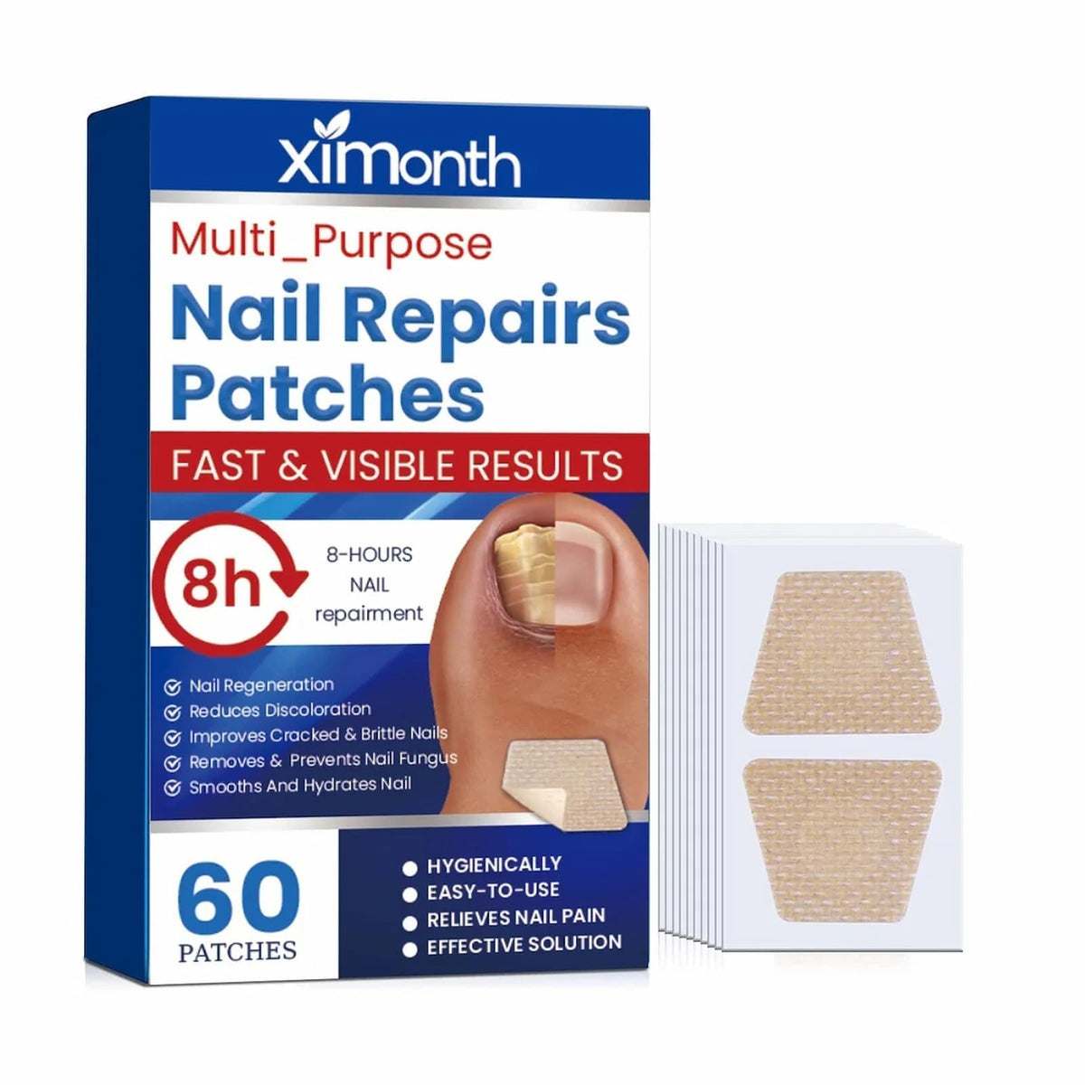 Nail Treatment Patches Overnight & Plant Based 60 Pack