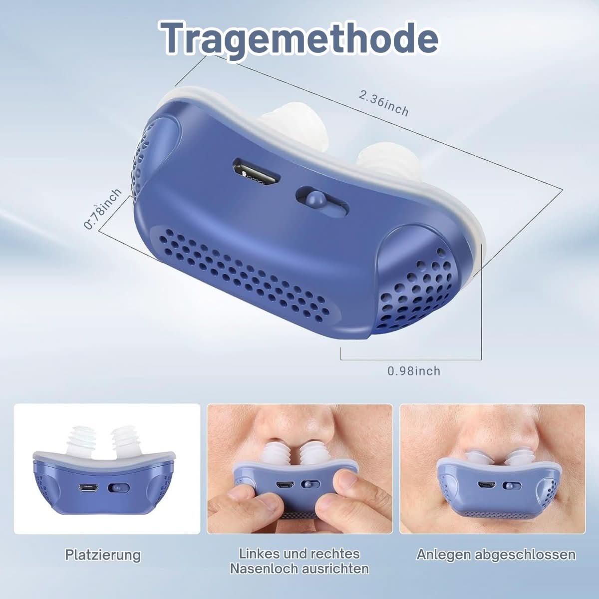 Nasal Insert Anti-Snoring Rechargeable Medical Silicone
