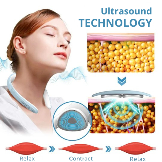 Neck & Body Massager Ultrasound Lymphatic Drainage Wireless Rechargeable