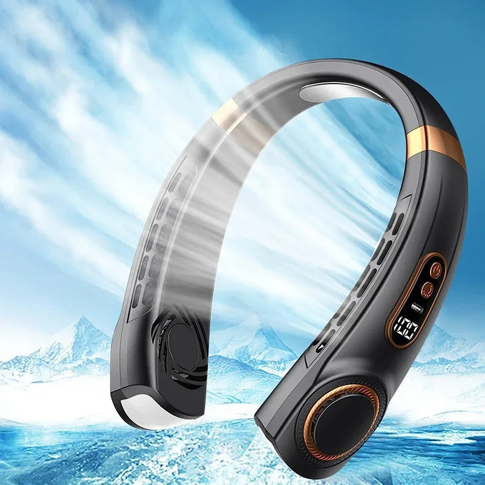 Neck Fan Bladeless 5-Speed USB-C Charging
