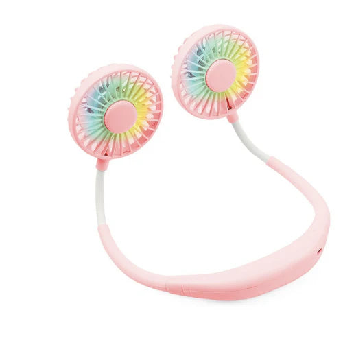 Neck Fan Hands-Free Dual Adjustable Heads USB Rechargeable