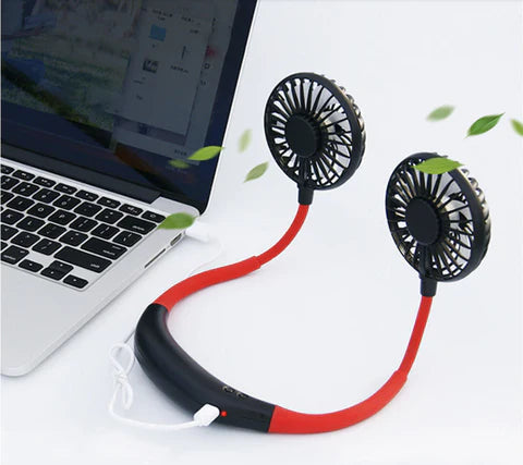 Neck Fan Hands-Free Dual Adjustable Heads USB Rechargeable