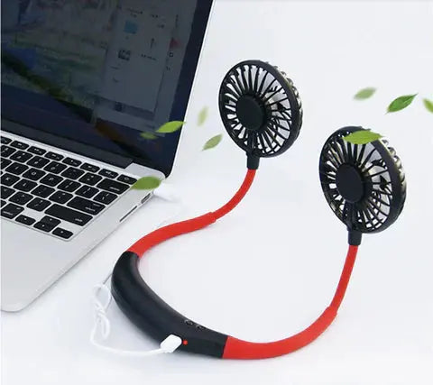 Neck Fan Hands-Free Quiet Dual Fans USB Rechargeable