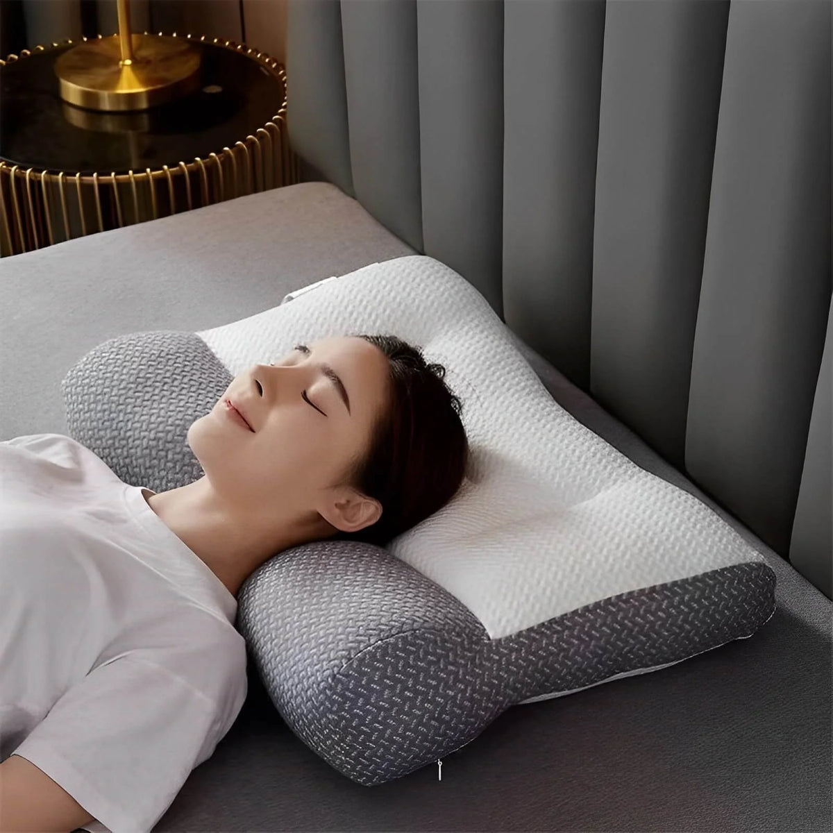 Neck Pillow Ergonomic Memory Foam Hypoallergenic Cover