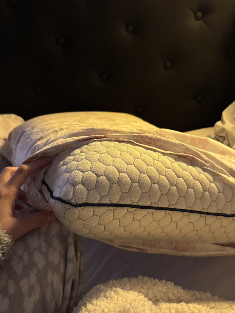 Neck Pillow Memory Foam Cooling Gel Removable Washable Cover