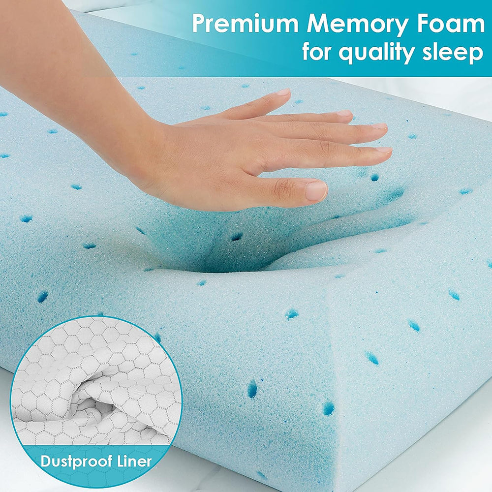 Neck Pillow Memory Foam Cooling Gel Removable Washable Cover