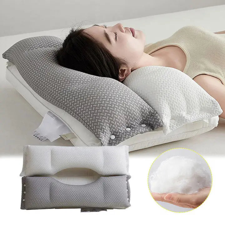Neck Pillow Two-Zone Contour Breathable Cotton Cover