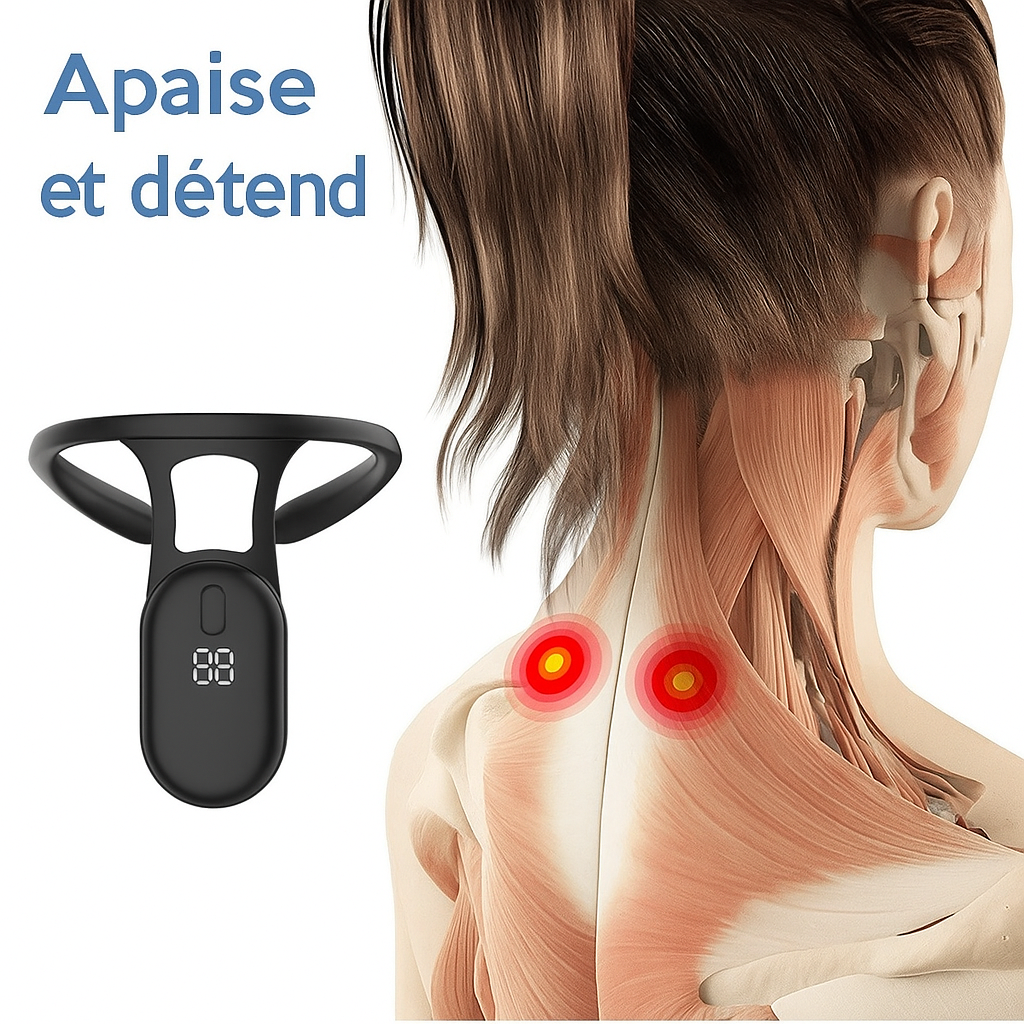 Neck & Shoulder Massager Wireless Pulsation Ergonomic & Lightweight