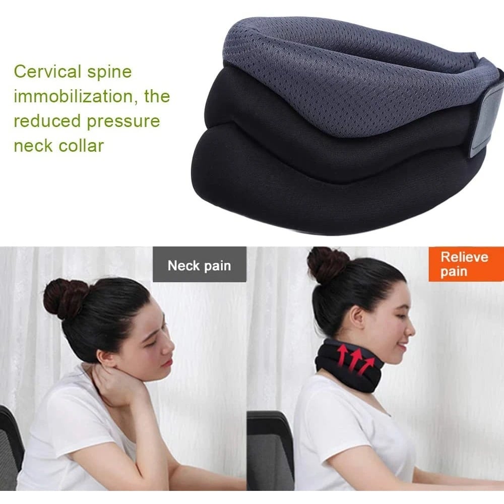 Neck Support Ergonomic V-Shape Breathable Fabric Adjustable Velcro