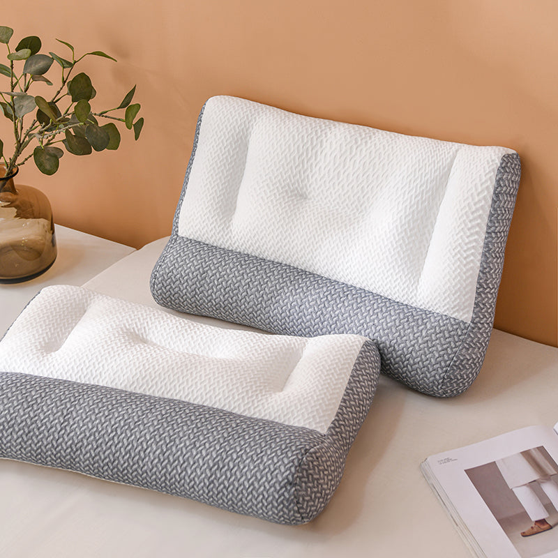 Neck Support Pillow Ergonomic Memory Foam Breathable Cotton Cover