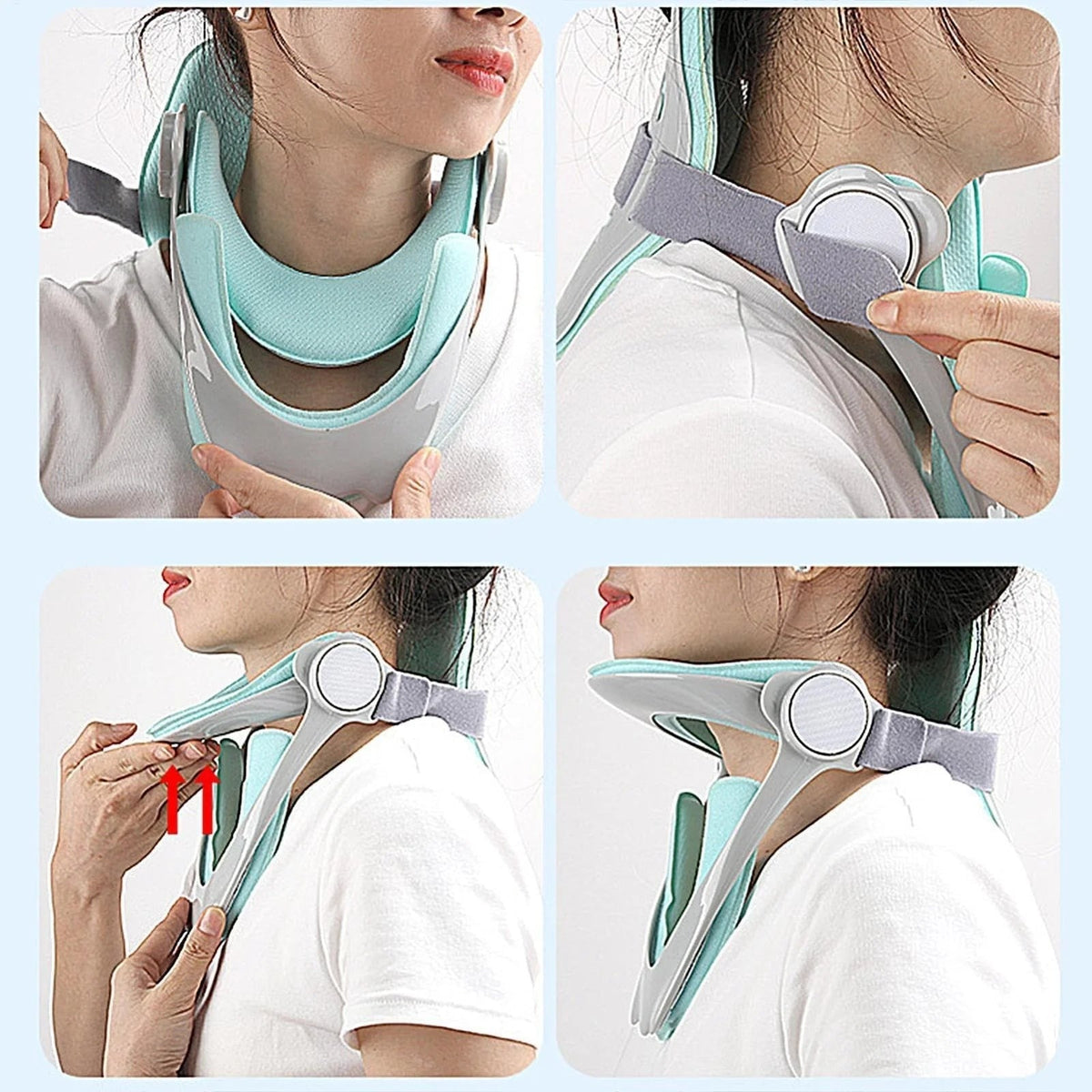 Neck Traction Device Adjustable Air Traction Soft Foam Padding