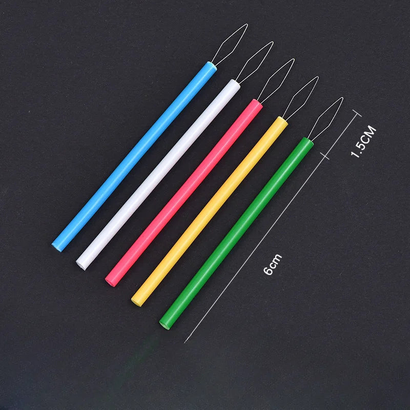 Needle Threader Ergonomic Cylindrical Grip Reduces Eye Strain