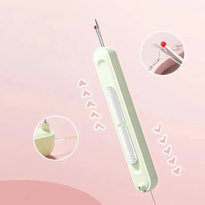 Needle Threader & Seam Ripper 2-in-1 Safety Ball Tip