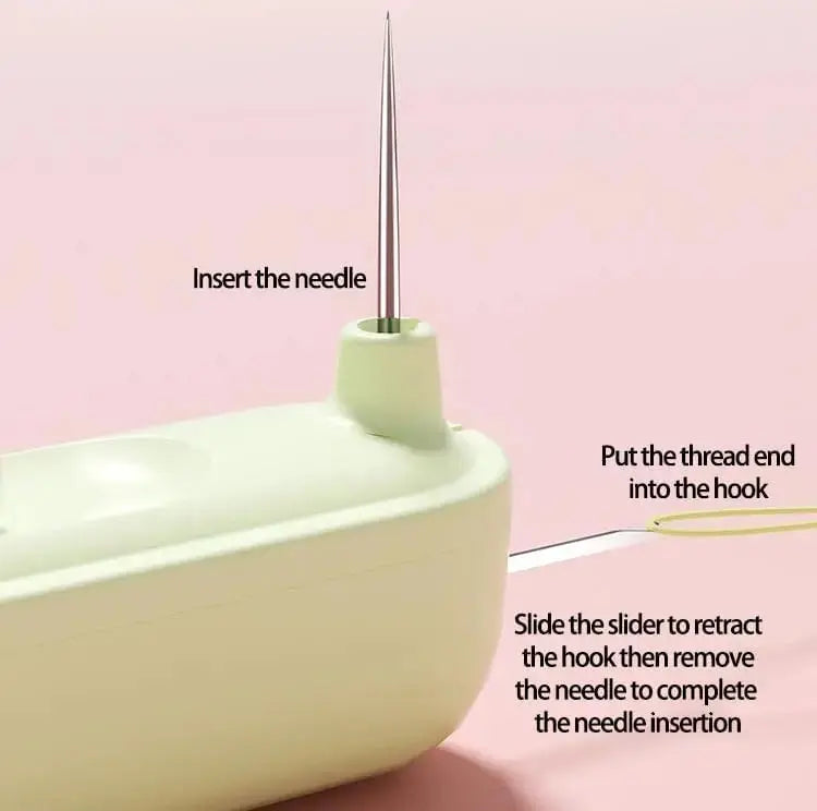 Needle Threader & Seam Ripper 2-in-1 Safety Ball Tip