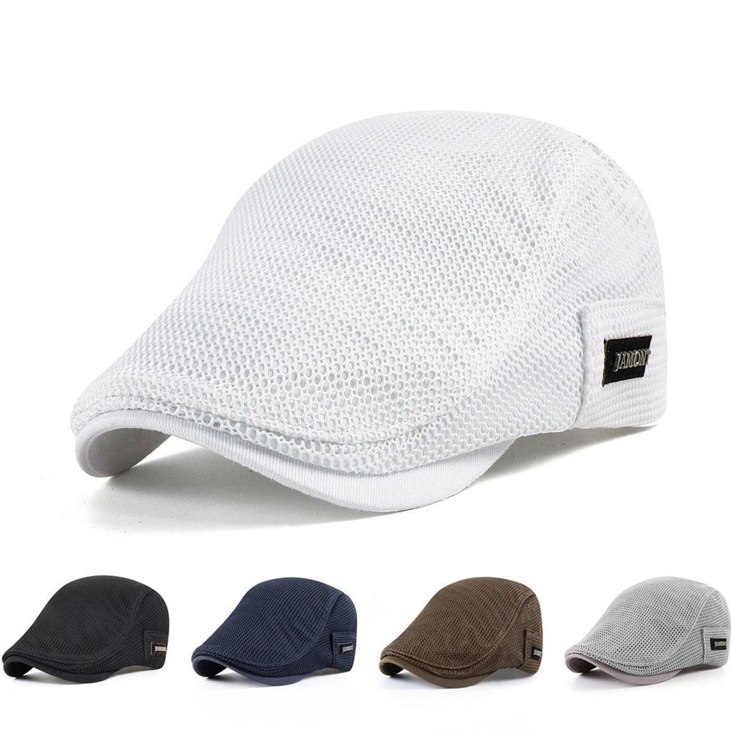 Newsboy Cap Breathable Cotton Mesh Adjustable Strap