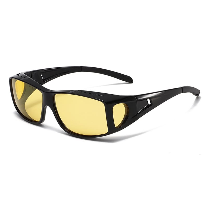 Night Driving Glasses Polarized Yellow Wraparound Side Protection