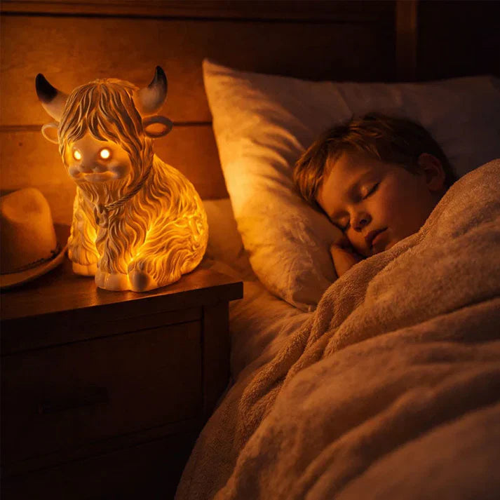 Night Light Compact Hand-Textured Resin Warm Amber LED