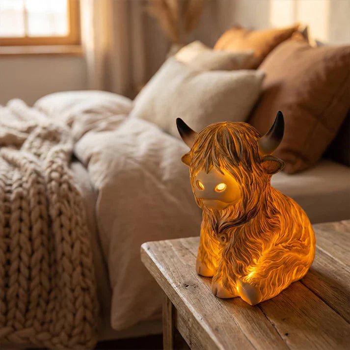Night Light Compact Hand-Textured Resin Warm Amber LED