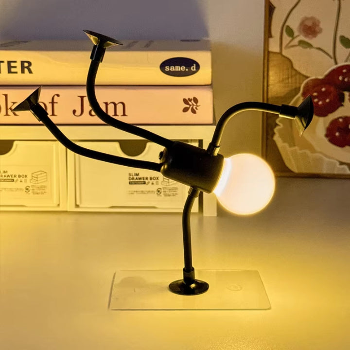 Night Light Flexible Figure Suction Cups USB Rechargeable