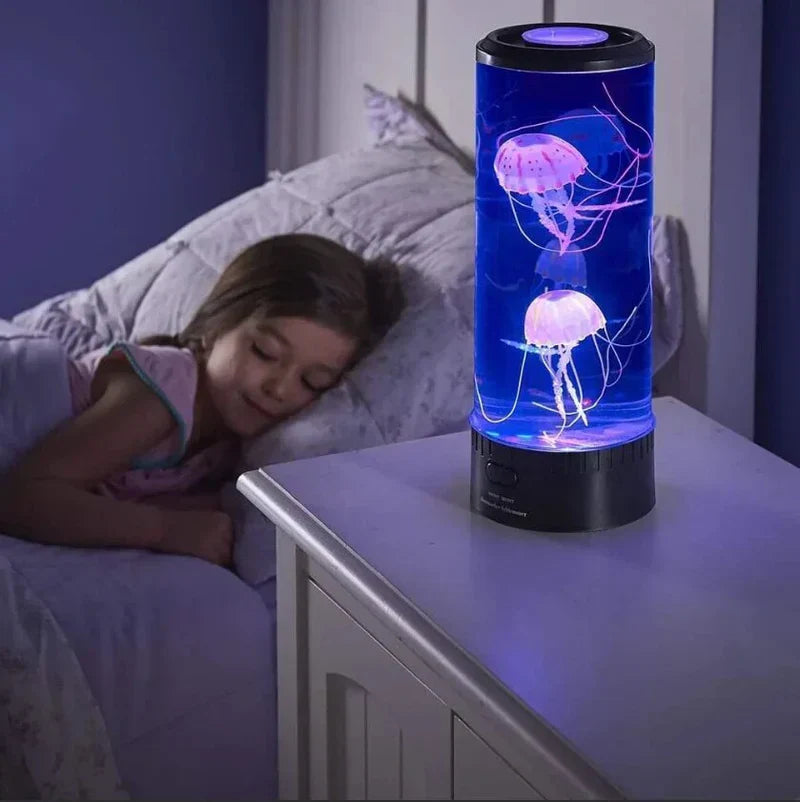 Night Light Floating Silicone Jellyfish Color-Changing LED USB-Powered