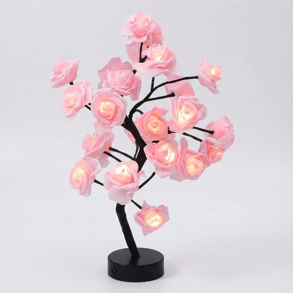 Night Light Rose-Shaped Soft Warm LED USB & Battery