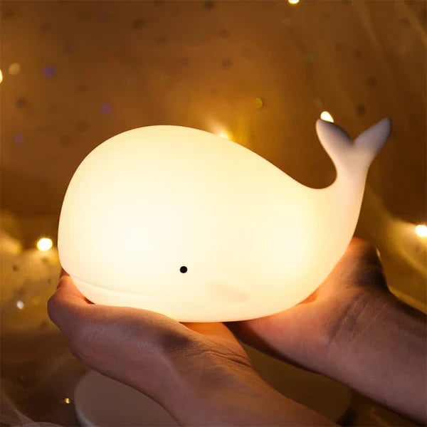 Night Light Whale-Shaped Color-Changing USB Rechargeable