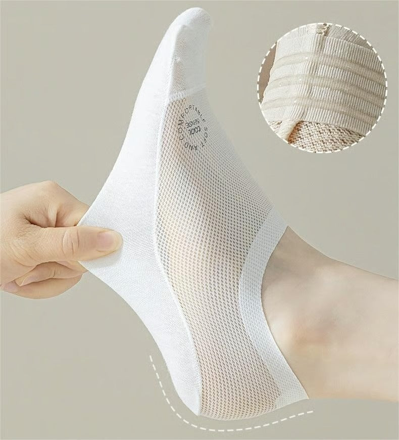 No-Show Socks Breathable Mesh & Anti-Slip 4-Pack