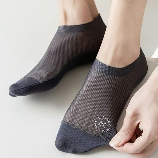 No-Show Socks Breathable Mesh & Anti-Slip 4-Pack