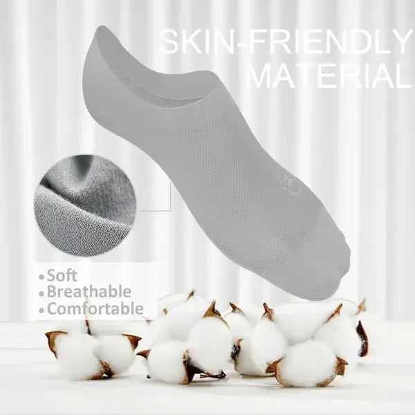 No-Show Socks Breathable Mesh & Anti-Slip 4-Pack