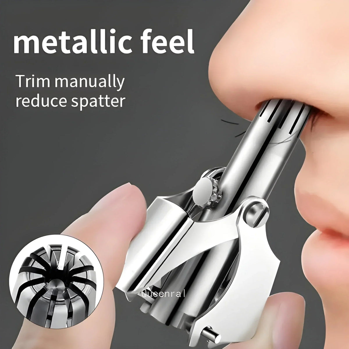 Nose & Ear Trimmer Manual Stainless Steel Rounded Safety Blades