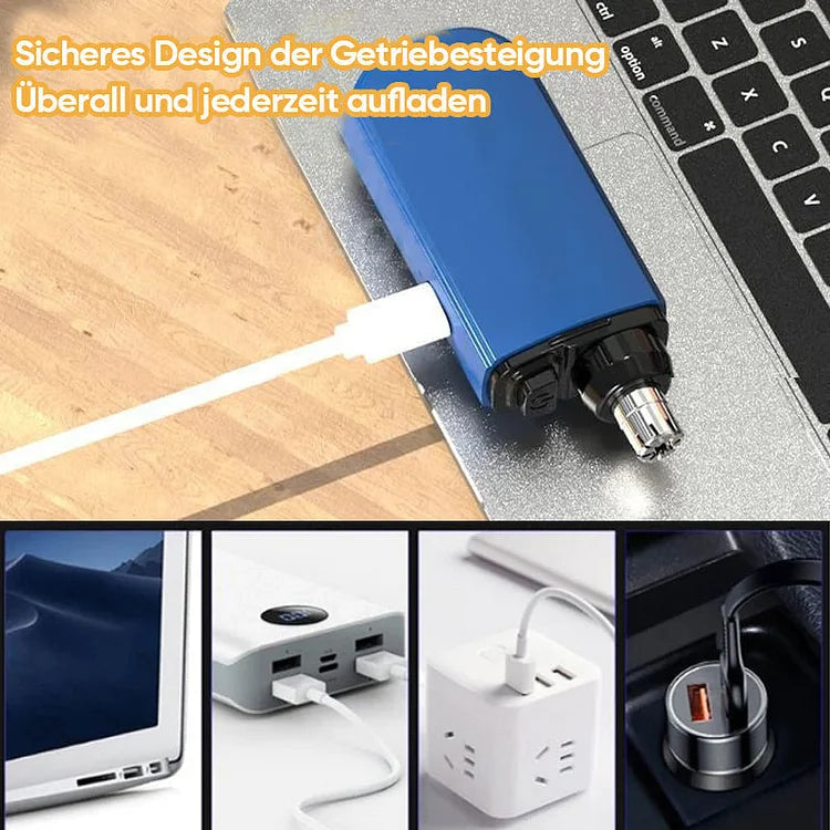 Nose & Ear Trimmer Stainless Steel Waterproof USB-C Rechargeable