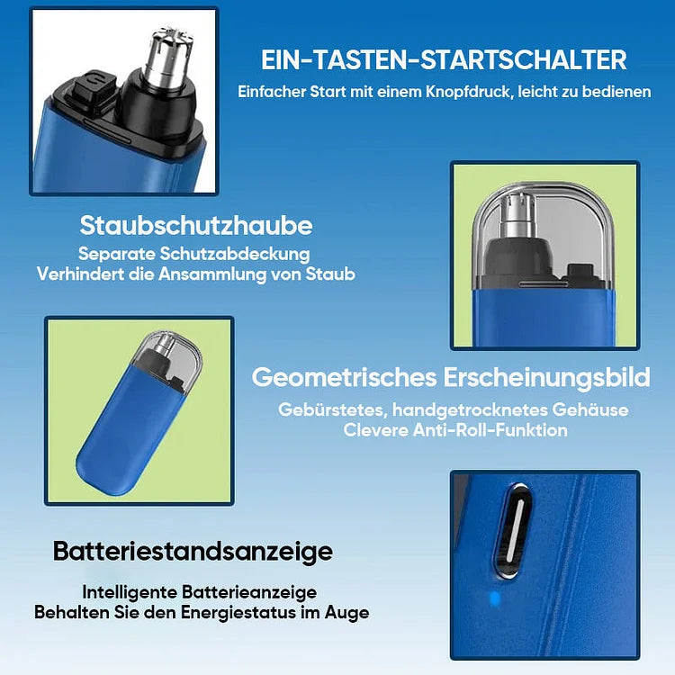 Nose & Ear Trimmer Stainless Steel Waterproof USB-C Rechargeable