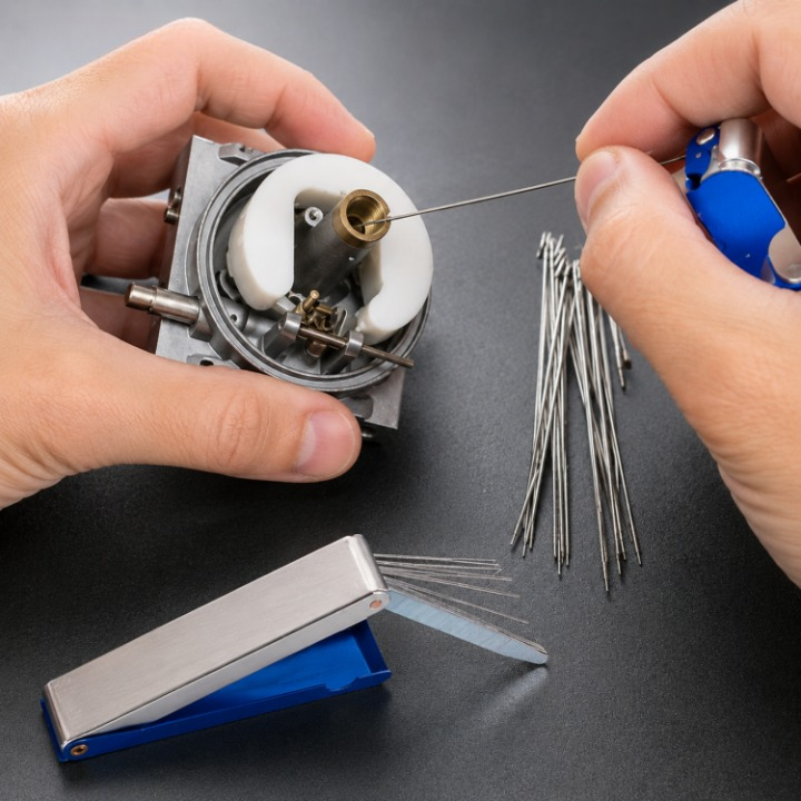 Nozzle Cleaning Needle Set Stainless Steel Aluminum Case