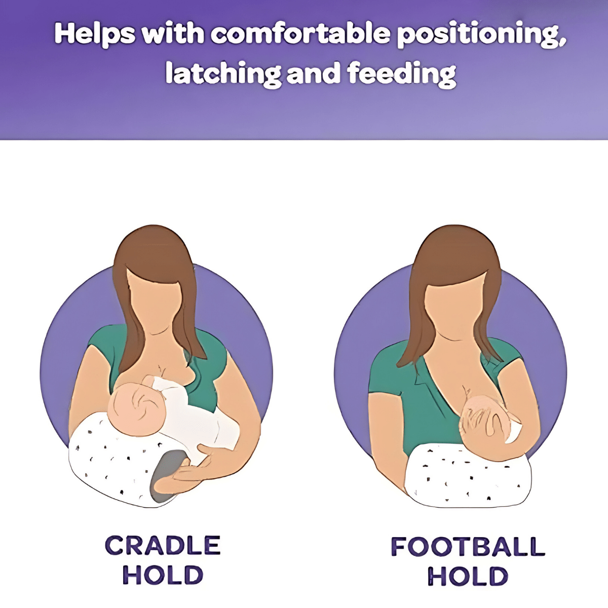 Nursing Pillow Slip-On Armrest 2-Pack Cotton