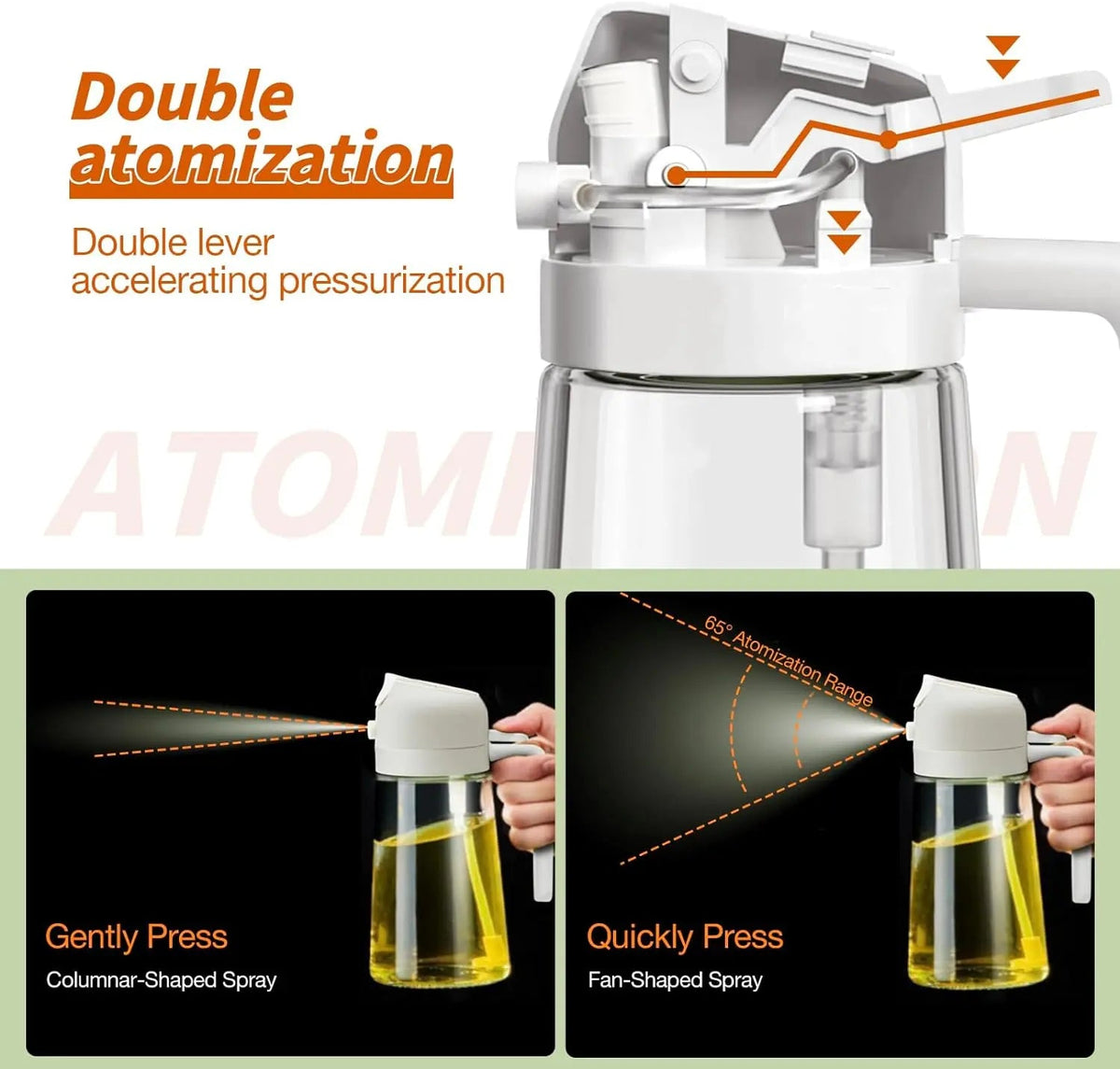 Oil Dispenser Glass 470 mL Spray & Pour