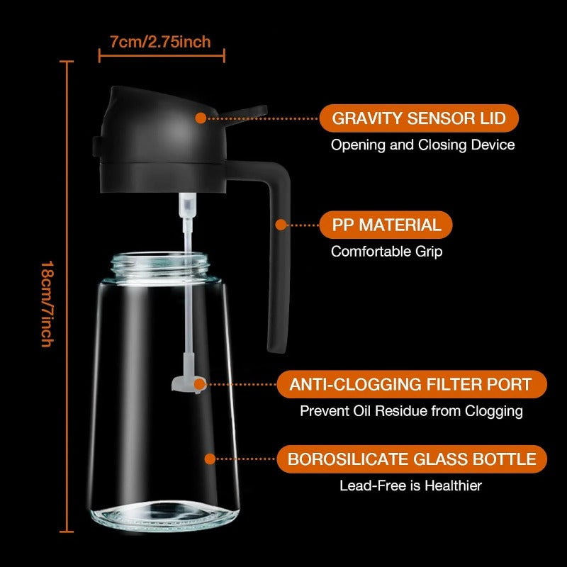 Oil Dispenser Spray & Pour 470ml Leak-Proof