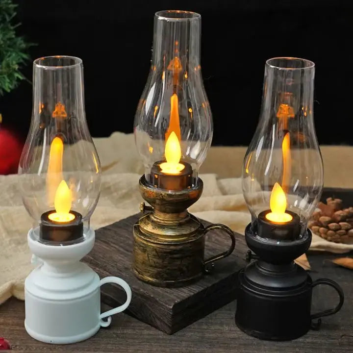 Oil Lamp Vintage Flickering LED Battery-Operated