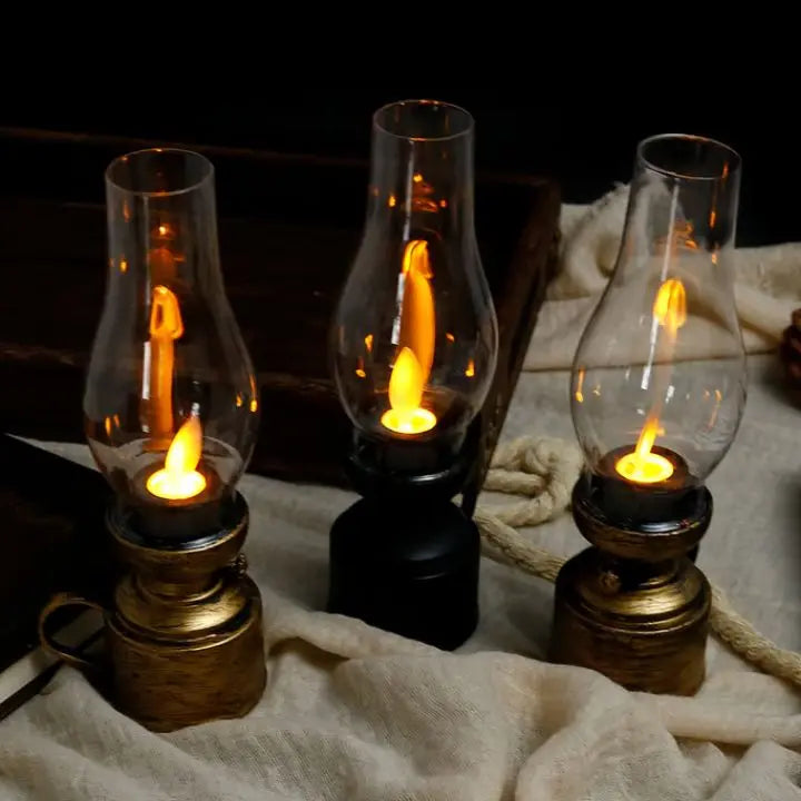 Oil Lamp Vintage Flickering LED Battery-Operated