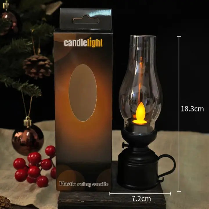 Oil Lamp Vintage Flickering LED Battery-Operated