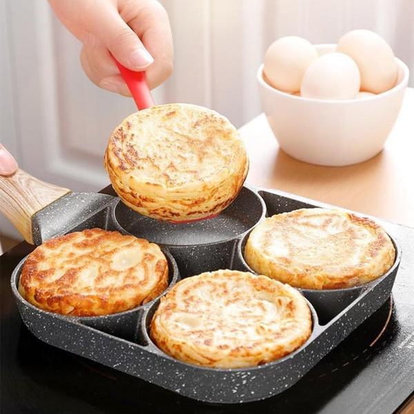 Omelette Pan Four-Cavity Non-Stick Induction Compatible