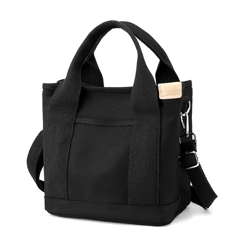One-Shoulder Bag Handcrafted Canvas Cherry Blossom Multiple Pockets