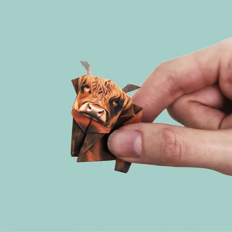 Origami Kit 50 Pre-Printed Animals FSC-Certified Paper Beginner-Friendly