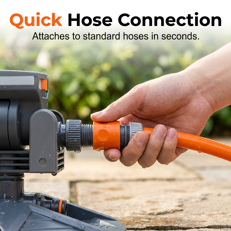 Oscillating Lawn Sprinkler Adjustable Spray Width & Weighted Base