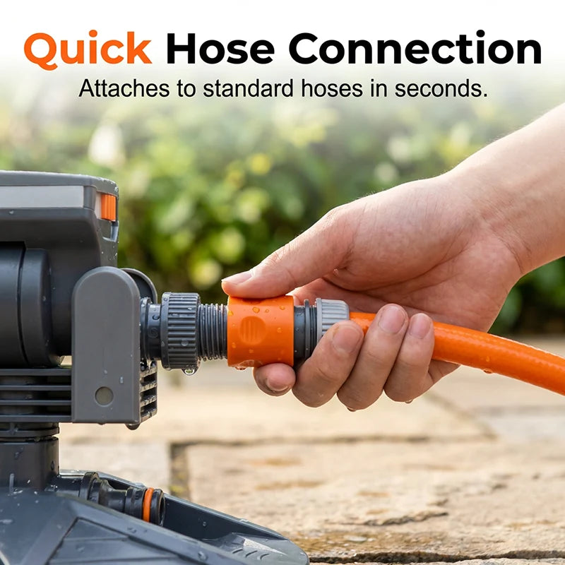 Oscillating Lawn Sprinkler Adjustable Spray Width Weighted Base