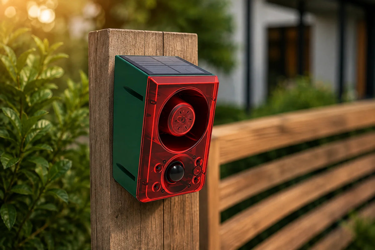 Outdoor Alarm System Solar & DC Rechargeable Motion Sensor