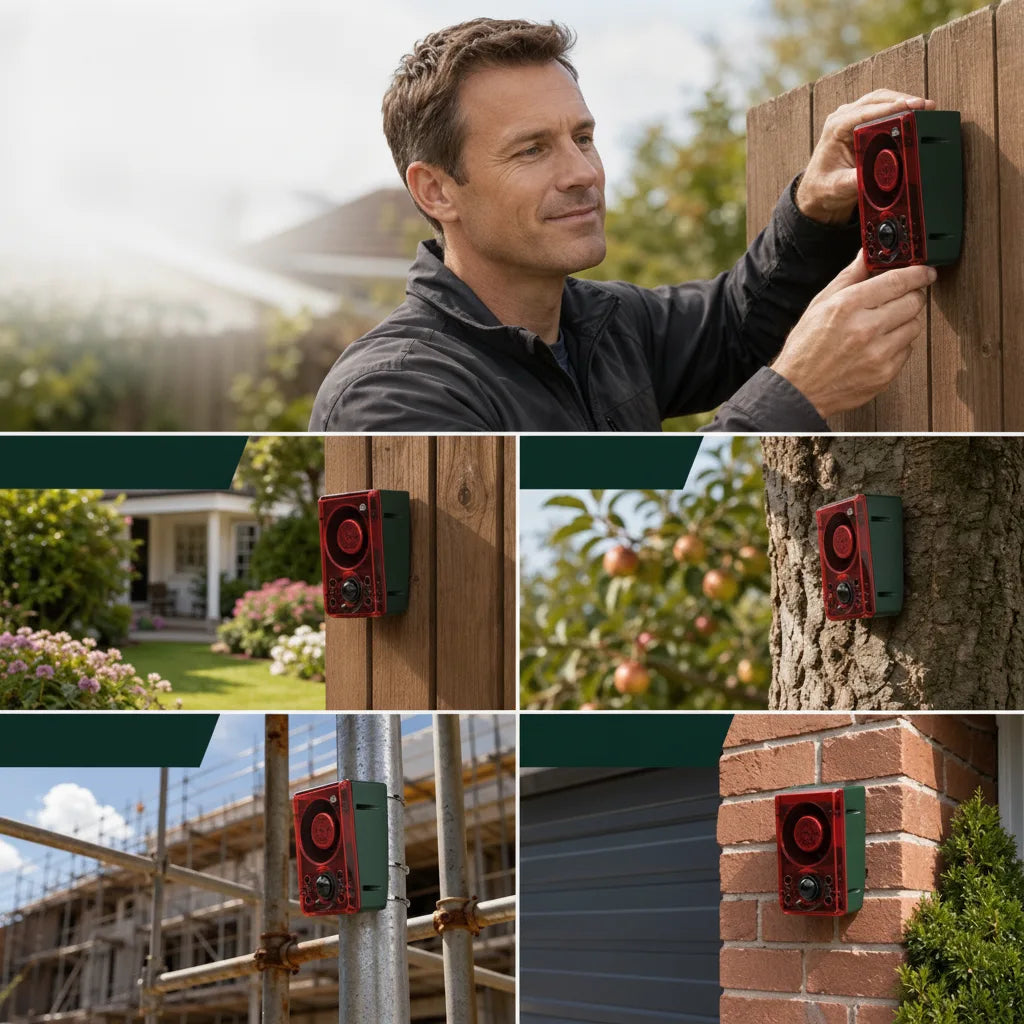 Outdoor Alarm System Solar & DC Rechargeable Motion Sensor