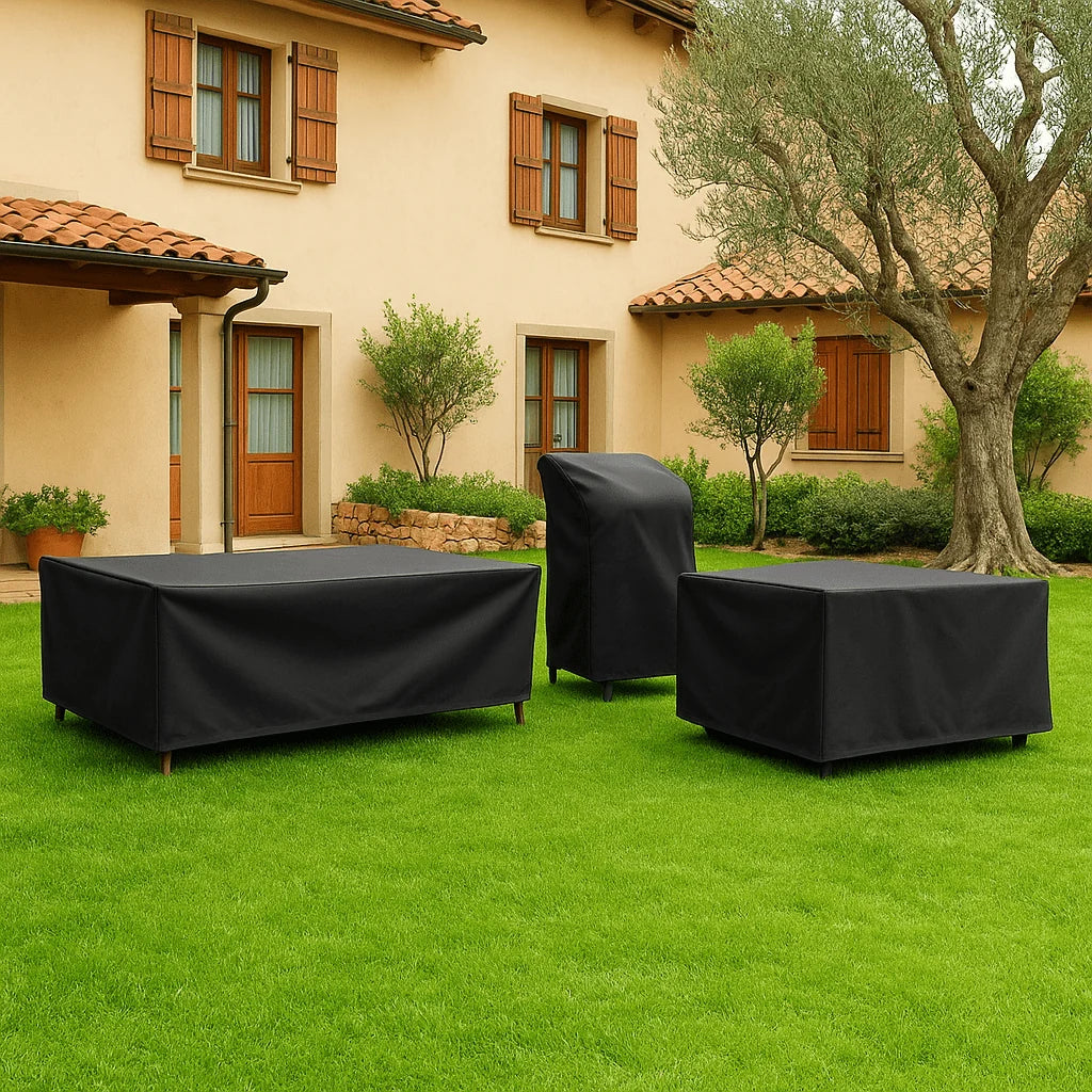 Outdoor Furniture Cover Water-Repellent Silver-Coated UV-Resistant