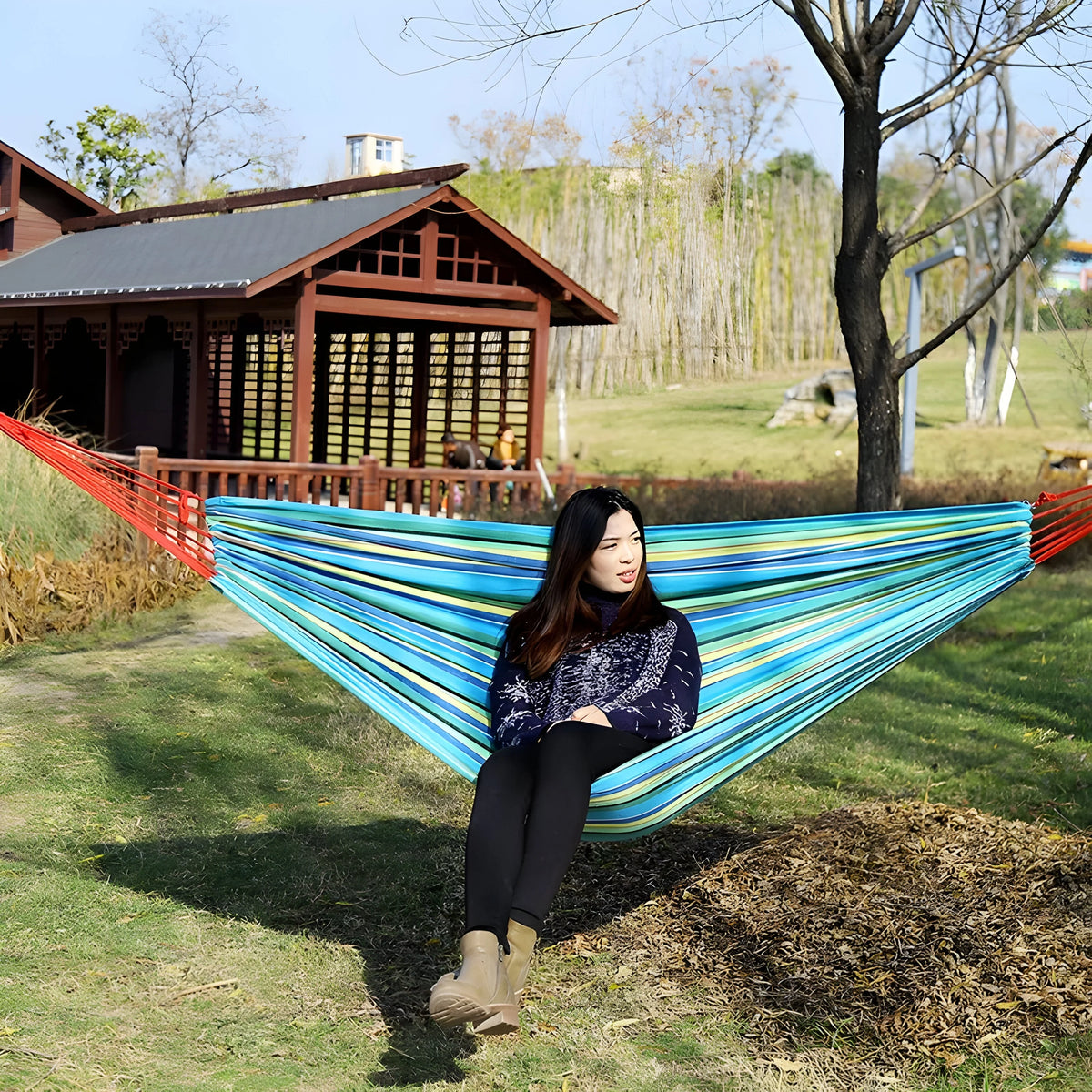 Outdoor Hammock Breathable Mesh 441 Lbs Carabiners & Bag
