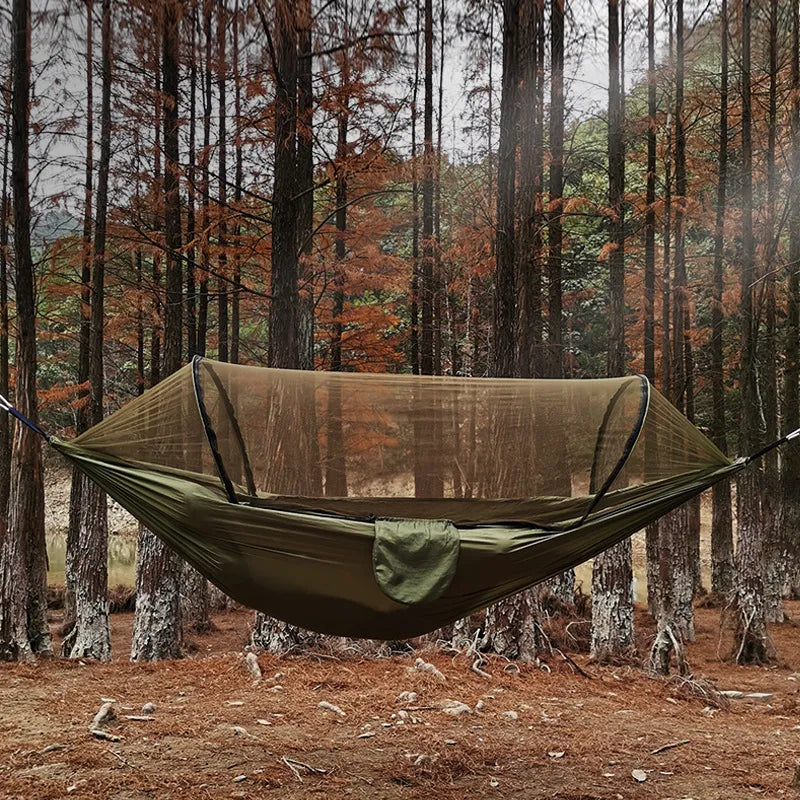 Outdoor Hammock Integrated Mosquito Net Parachute Fabric